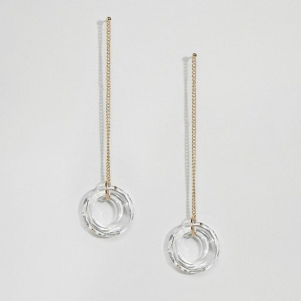 ASOS Clear Donut Strand Earrings
