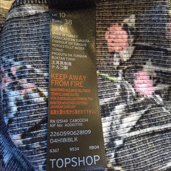 Topshop Forest Floral lace up tunic dress - Picture 8 of 8