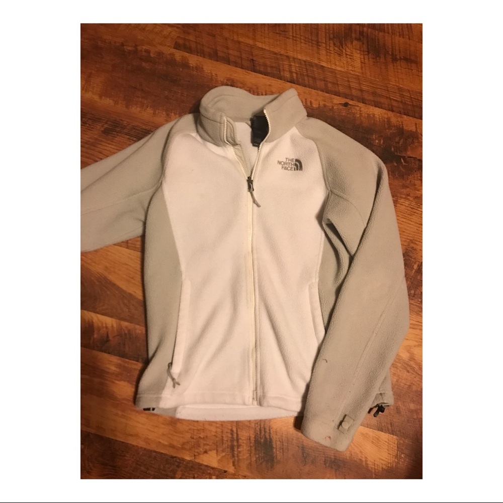 White North Face Zip Up
