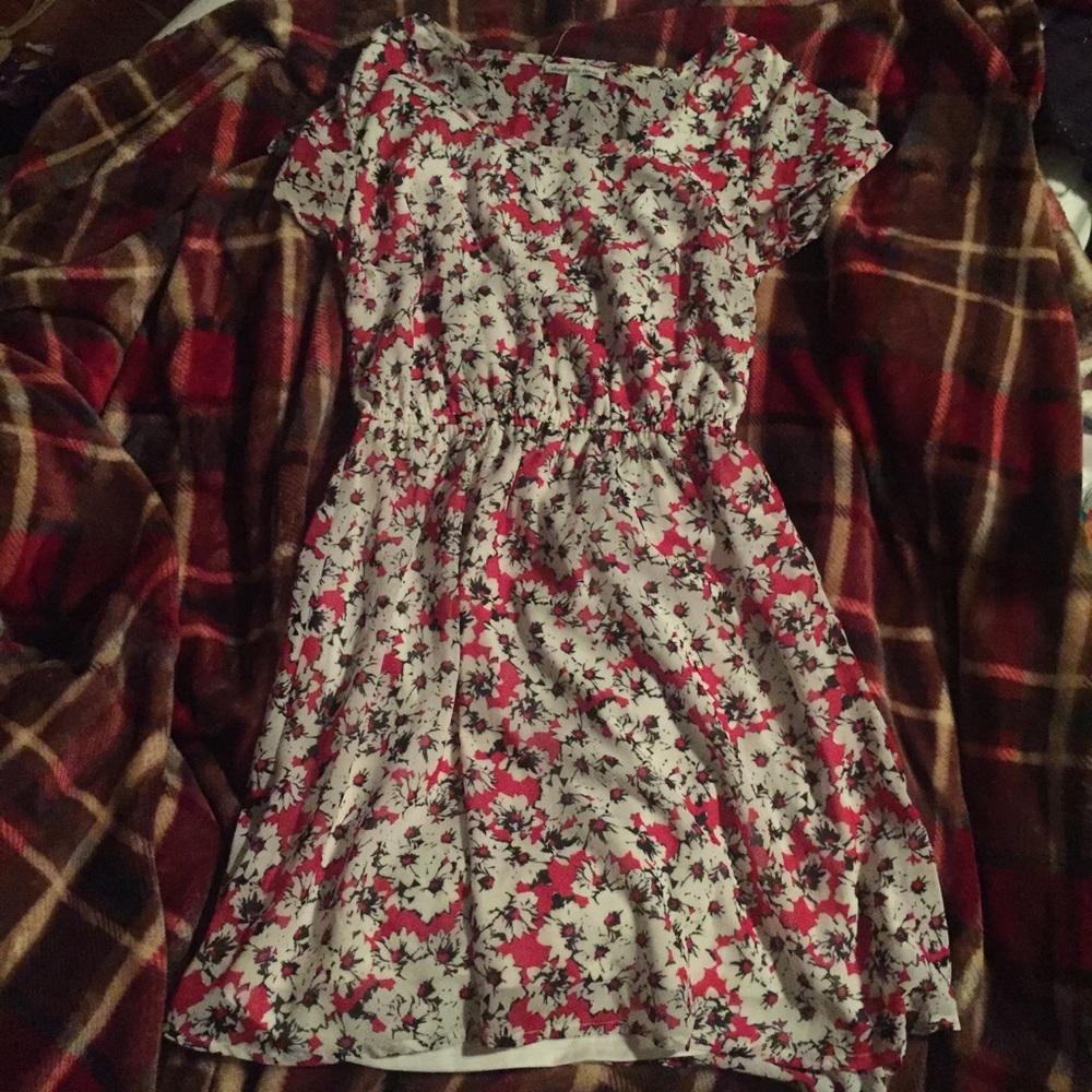 Pink floral dress