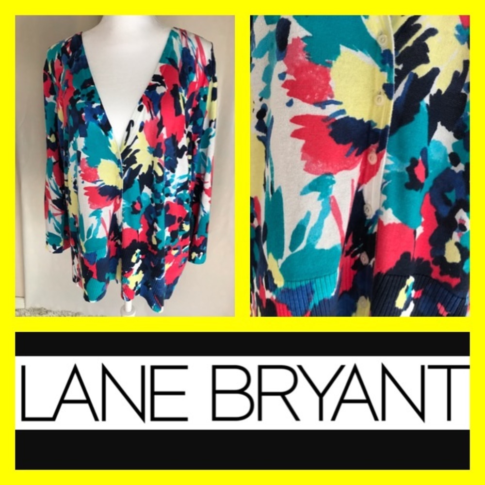 Lane Bryant Floral Cardigan