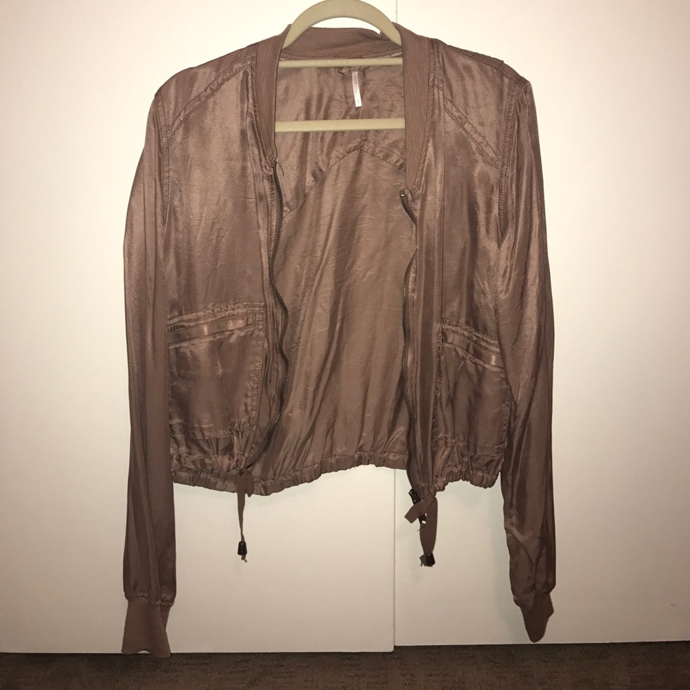 FREE PEOPLE BOMBER SMALL LIGHT PINK