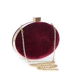 Sole Society Jemina Velvet Clutch Crossbody