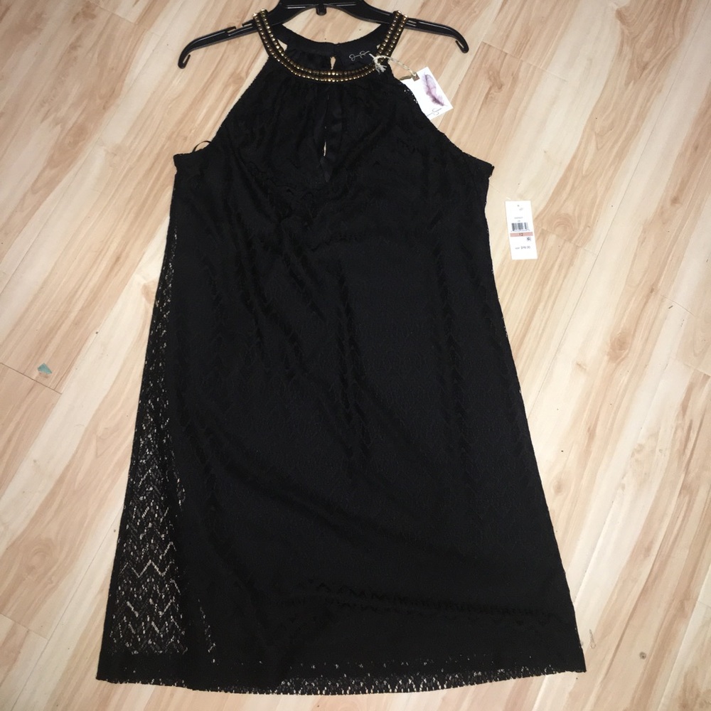 Jessica Simpson lace dress with a metal neck