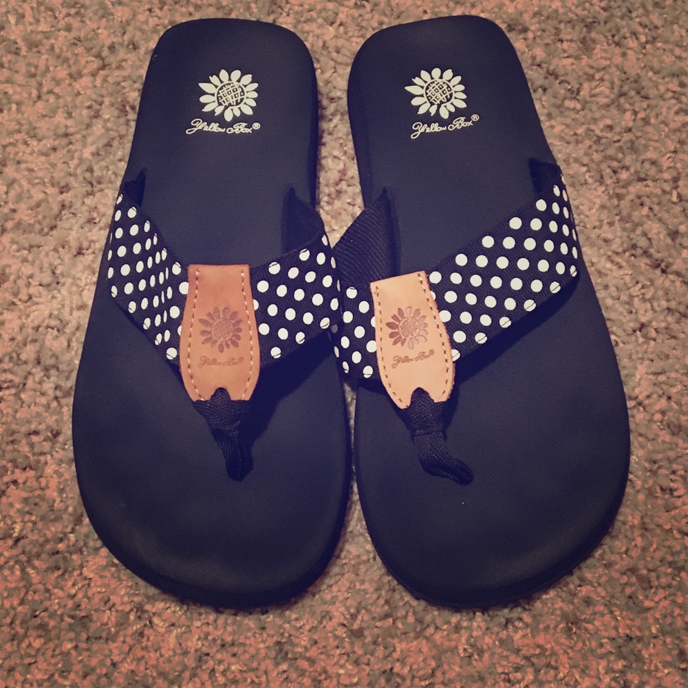 Yellow Box Flip Flops
