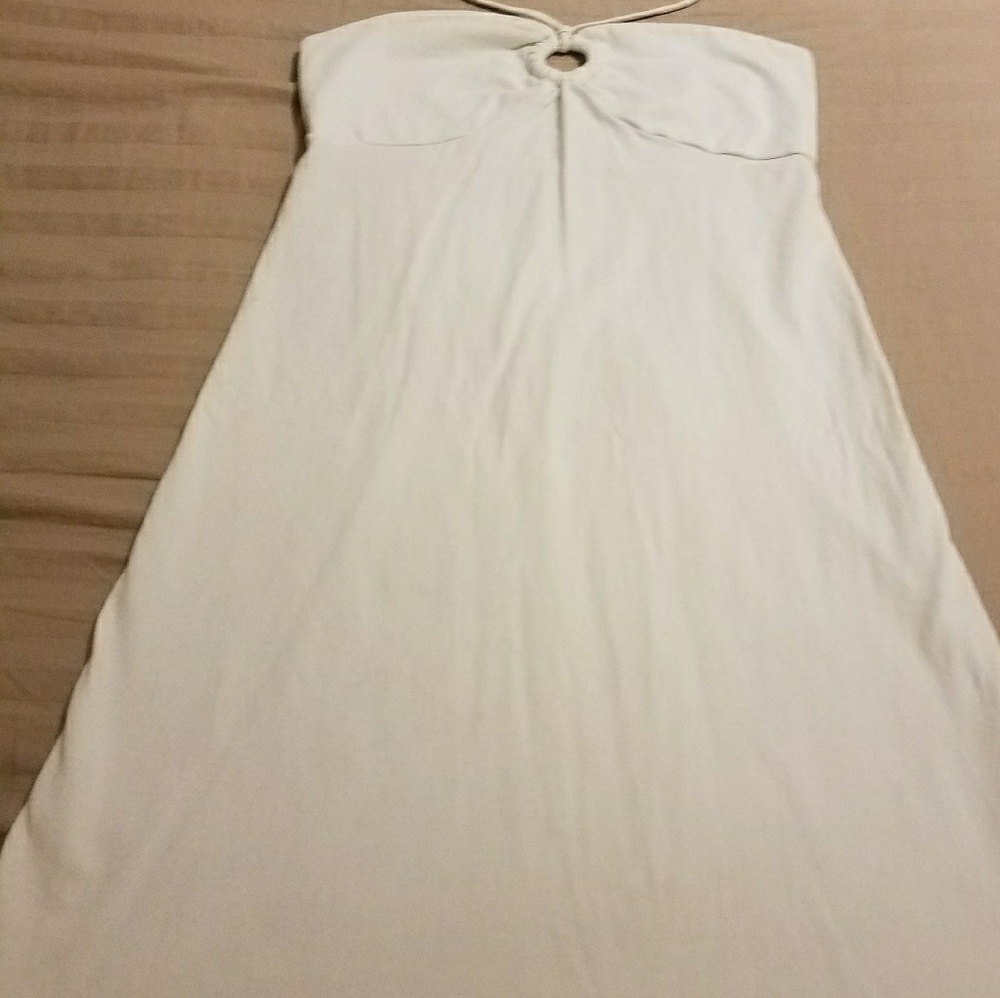 Ann Taylor LOFT white halter dress