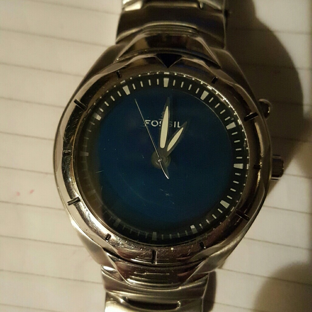 Mens Fossil Blue Watch