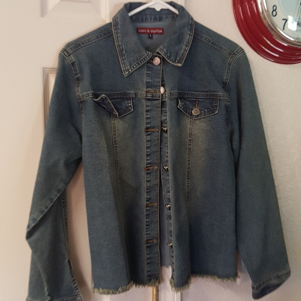 Marc & Martine S small jean denim jacket coat