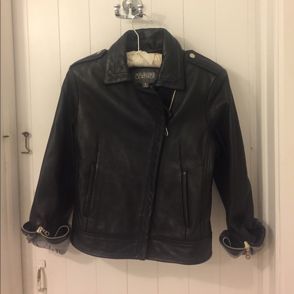 Wilsons Leather black leather jacket size S - Picture 1 of 4