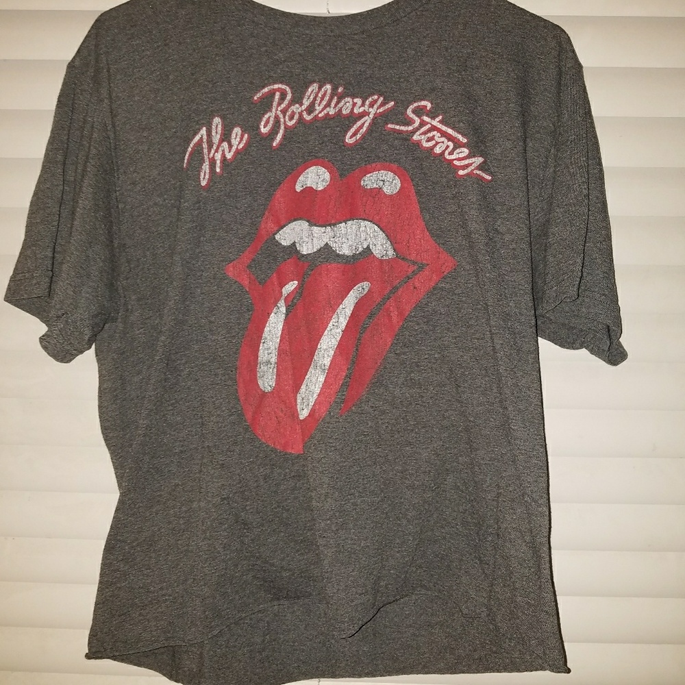 Cropped Rolling Stones band tee