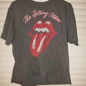 Cropped Rolling Stones band tee