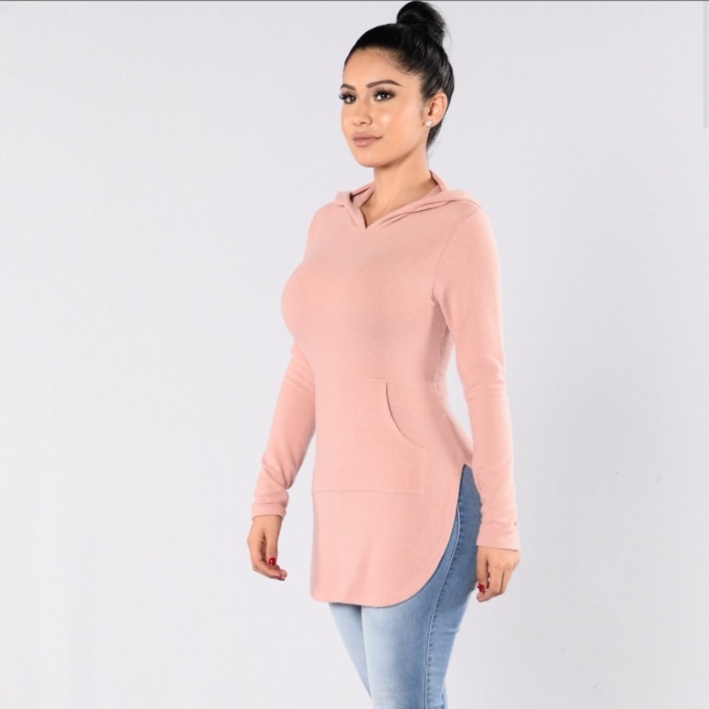 Fashion Nova pink hoodie sweater XS