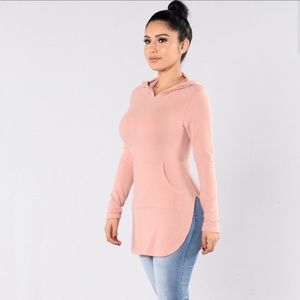 Fashion Nova pink hoodie sweater XS
