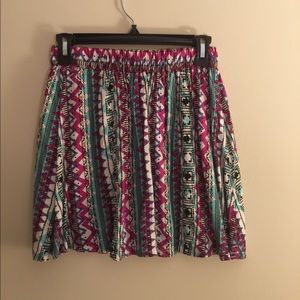 Multicolored patterned skirt