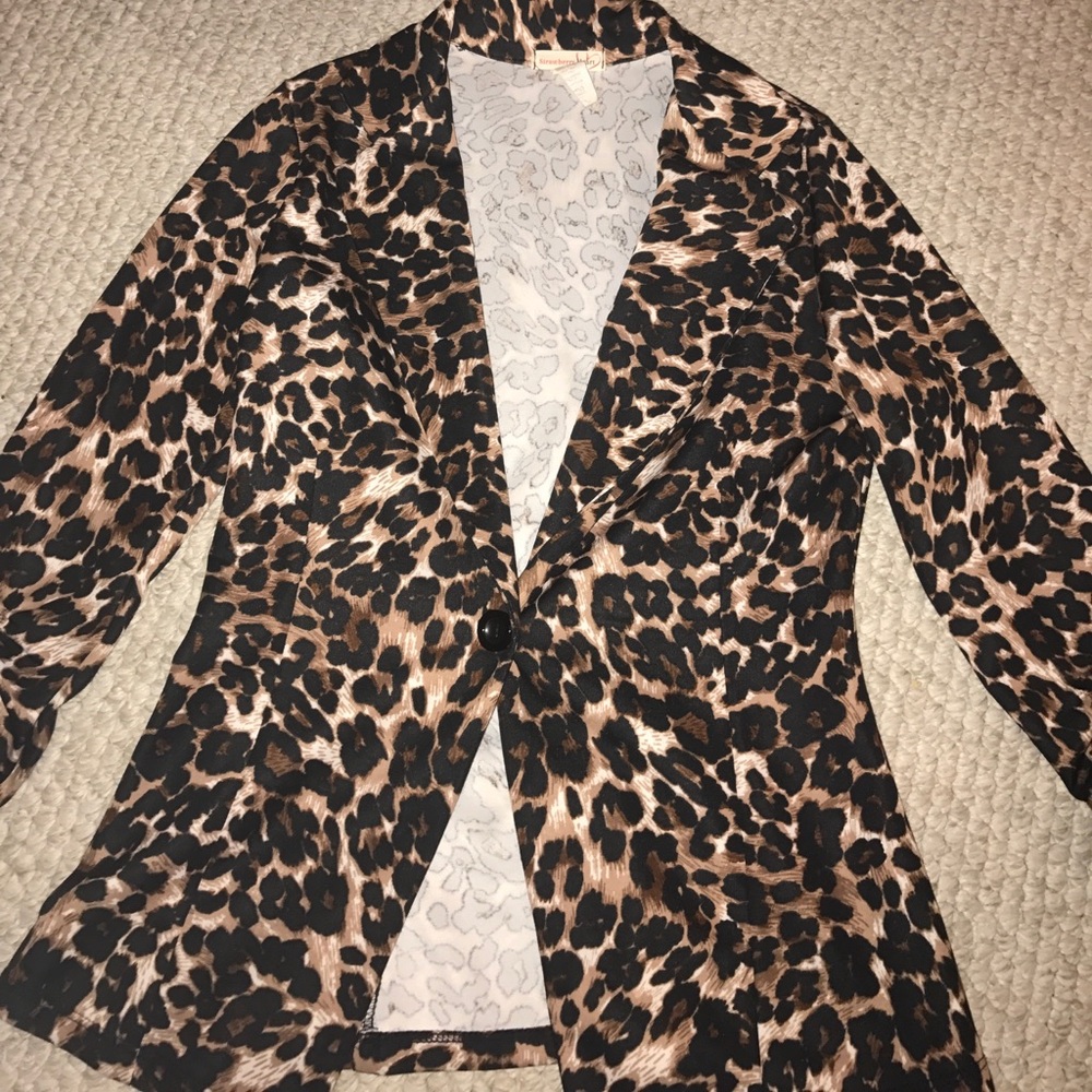 Leopard Print Blazer