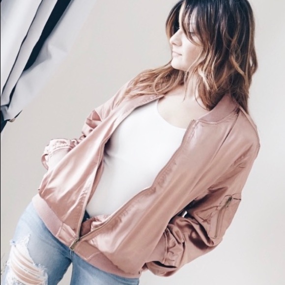 Rose Gold Bomber Jacket - Picture 4 of 4