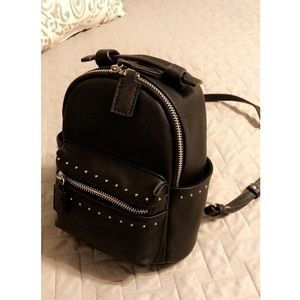 black mini backpack