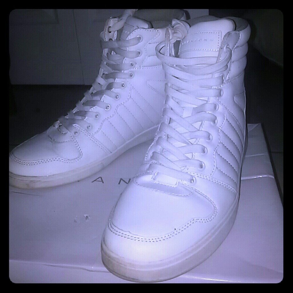 All white high tops