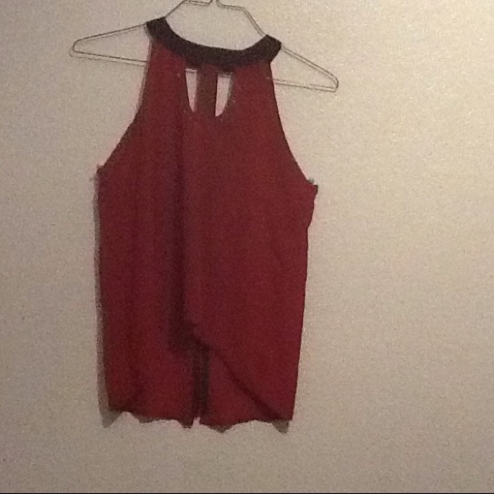 Dark red sexy tank