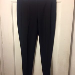 Theory black straight leg ankle trousers