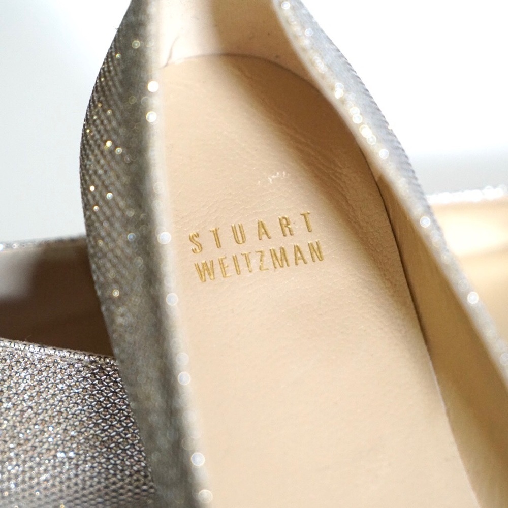 Stuart Weitzman Metallic Sparkling Flats - Picture 3 of 6
