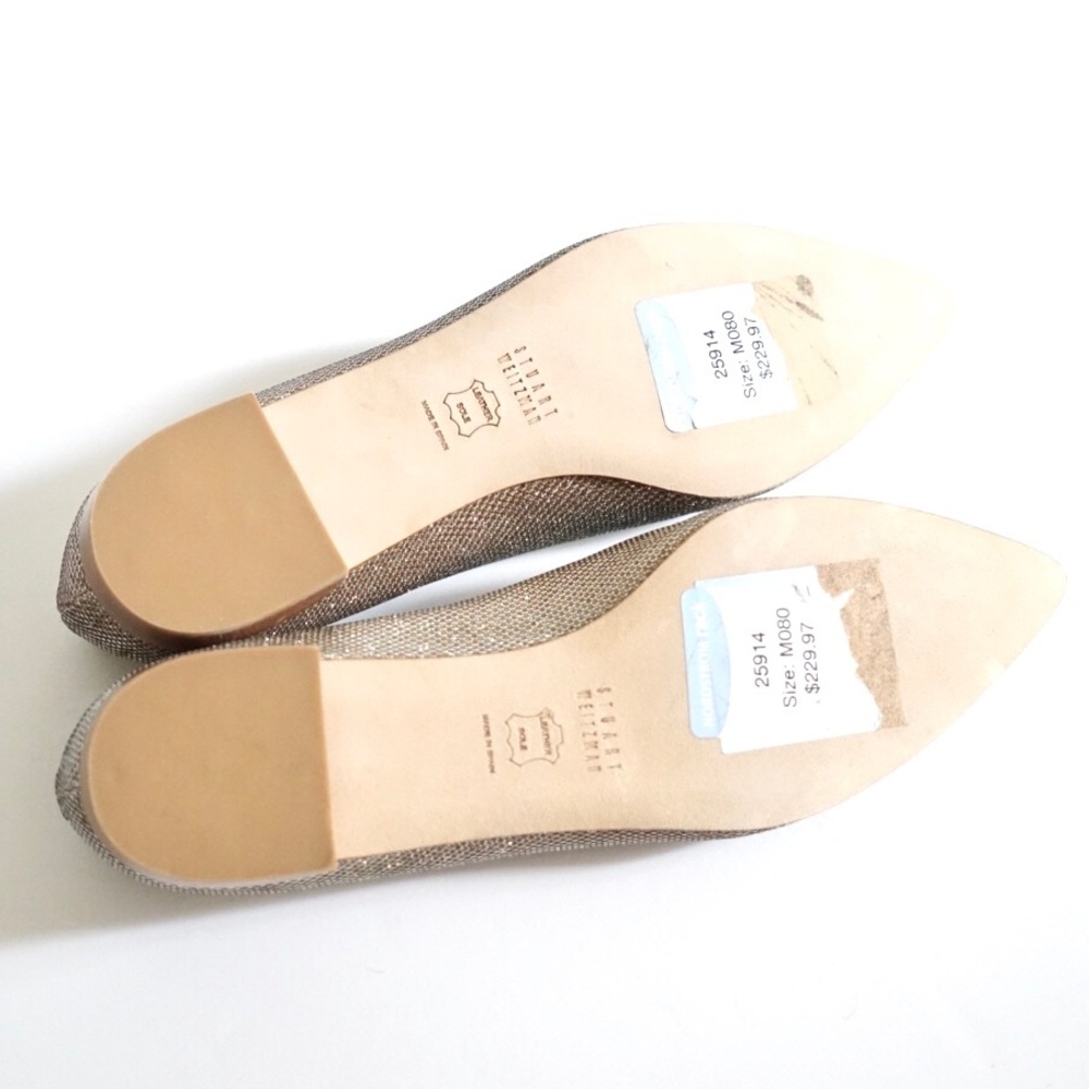 Stuart Weitzman Metallic Sparkling Flats - Picture 4 of 6