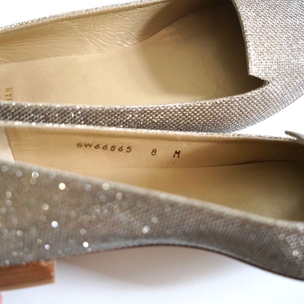 Stuart Weitzman Metallic Sparkling Flats - Picture 5 of 6