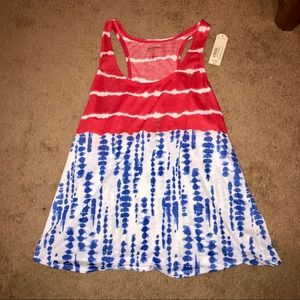 NWT JCP Red White and Blue Tank Top