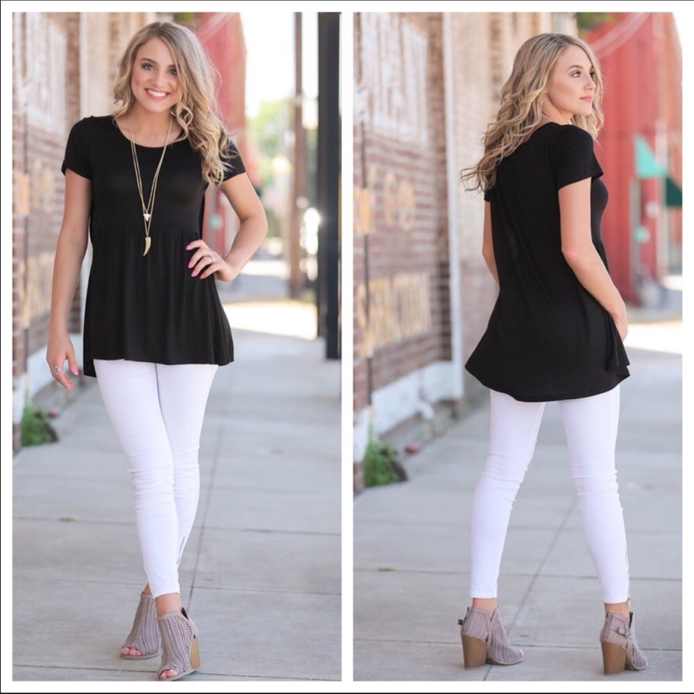 ๐HOST PICK! Only Large Left Black Open Back Tunic - Picture 2 of 2