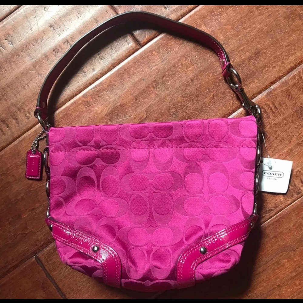 Pink Coach Purse - Carly Sig