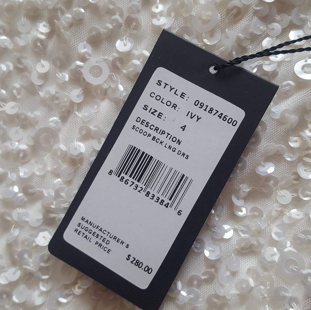 Adrianna Papell Gown (White Sequins)