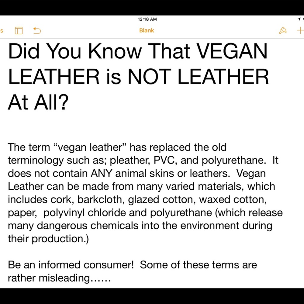 Vegan Leather????????