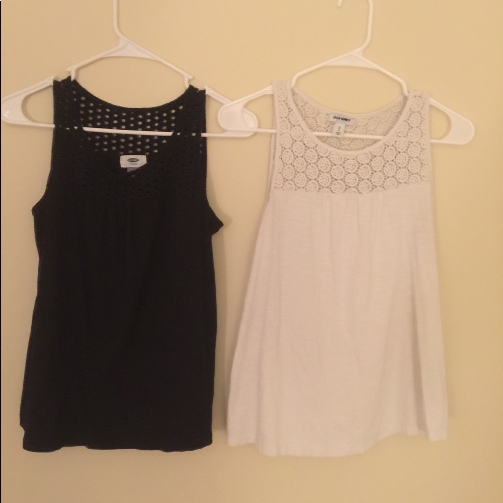 Black and white tank tops