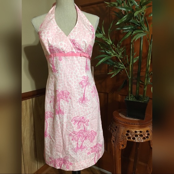 Lilly Pulitzer Dresses & Skirts - Lilly Pulitzer Pink Halter Dress Size 8