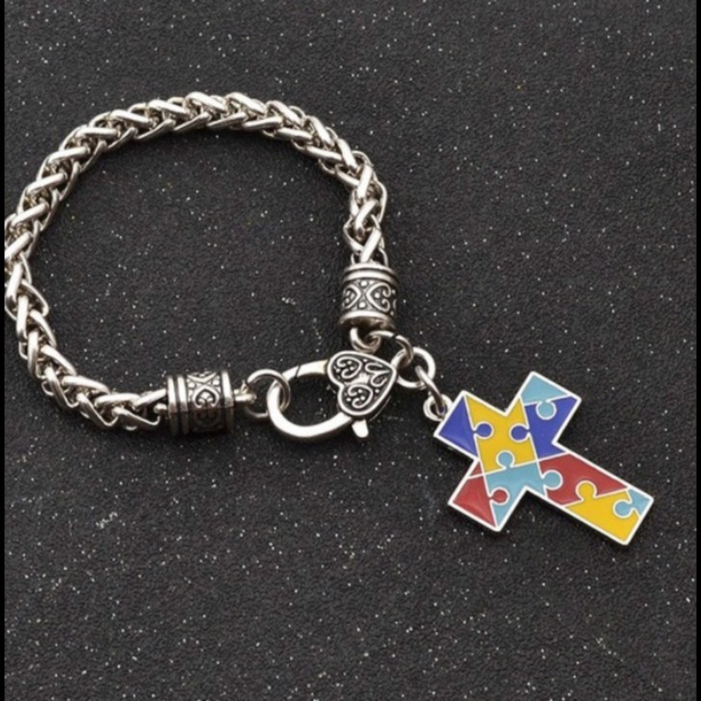 Autism piece bracelet charm pendant New - Picture 1 of 4
