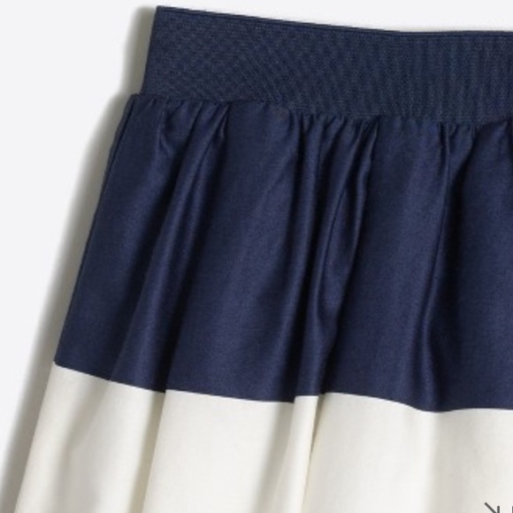 NWT JCrew Wide Stripe Sateen Skirt, Size 4-5 - Picture 4 of 6