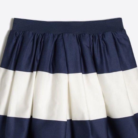 NWT JCrew Wide Stripe Sateen Skirt, Size 4-5 - Picture 5 of 6