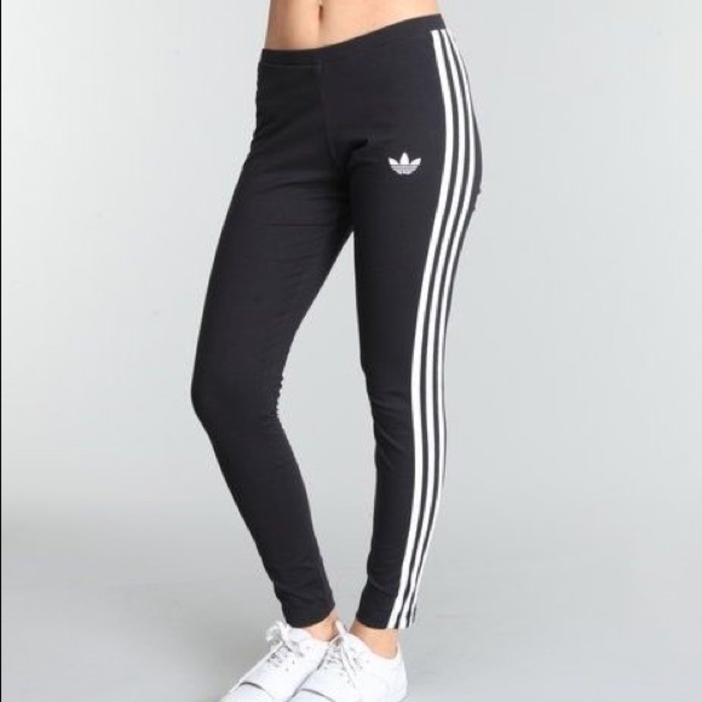 Adidas Originals logo-striped leggings