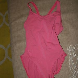 Size Small. Pink One Piece bathing suit