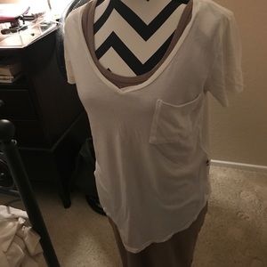 Perfect semi sheer v neck tee
