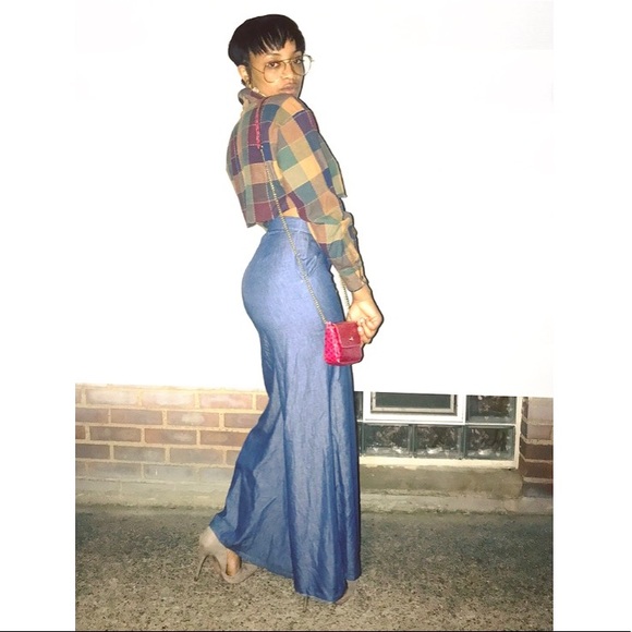 Checkered embroidery crop top - Picture 5 of 5