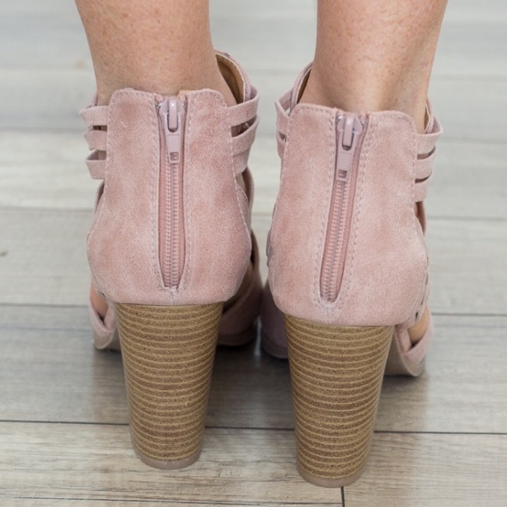 Blush Open Toe Booties❗️LAST FEW SIZES❗️ - Picture 2 of 3
