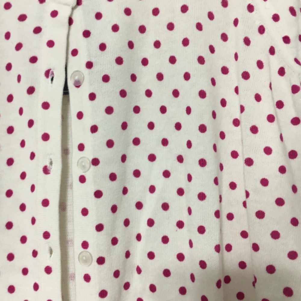 Laura Scott Polka Dot ¾ Sleeve Cardigan Size S - Picture 3 of 3