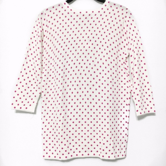 Laura Scott Polka Dot ¾ Sleeve Cardigan Size S - Picture 2 of 3