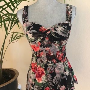 Stunning Floral peplum tank