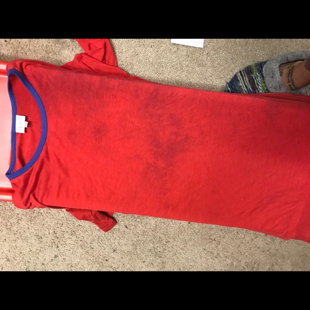 Two Lularoe shirts.  Stained. Cheap