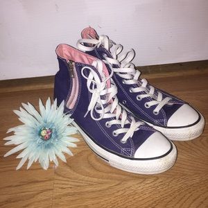 RARE Zip-Up Converse High Tops