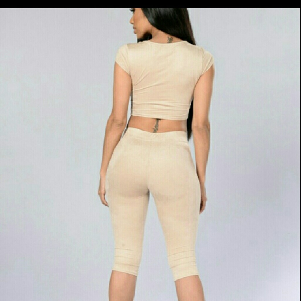 Fashion nova new suede two piece set