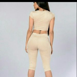 Fashion nova new suede two piece set