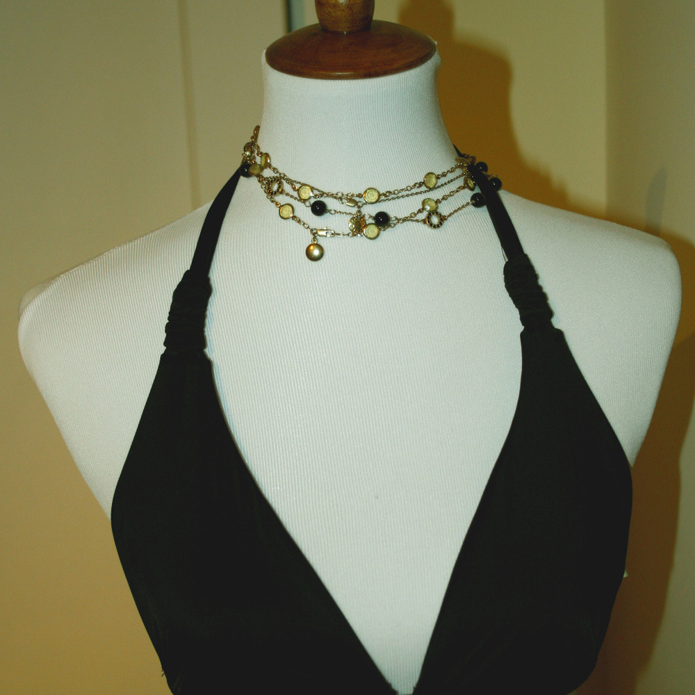 Size Small. Black Halter Bikini Top only
